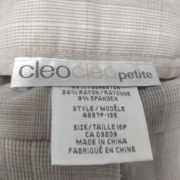 Beige Plaid Cleo Crop Pants - Picture 2 of 4
